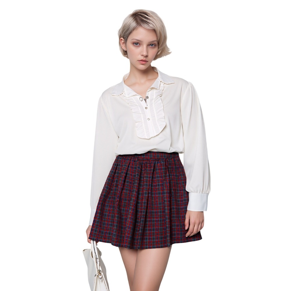 Tommy Hilfiger Plaid Mini Skirt Size S Preppy Schoolgirl Dark Academia Aesthetic